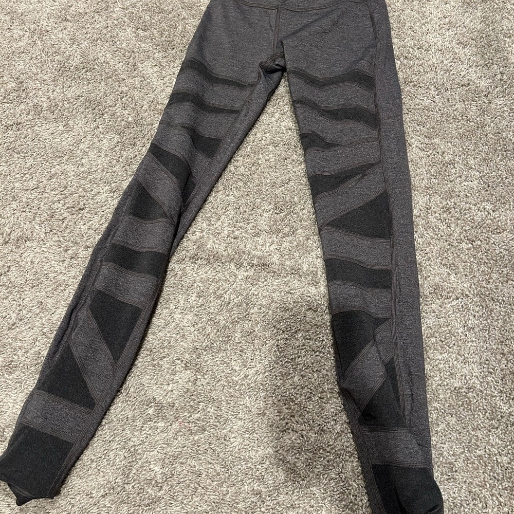 lululemon athletica Gray and Black Leggings
